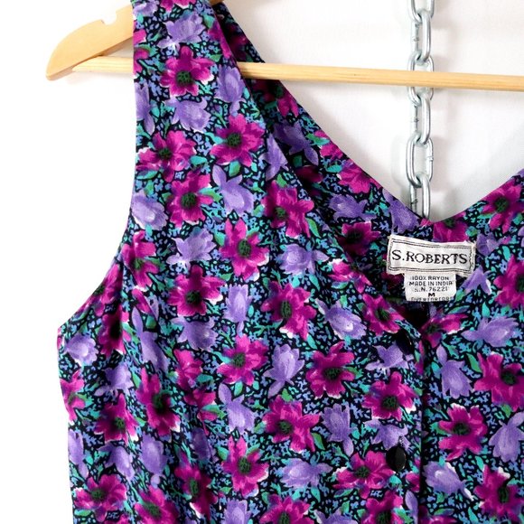 ❌SOLD❌vintage 90s cute floral romper playsuit M - Picture 4 of 6